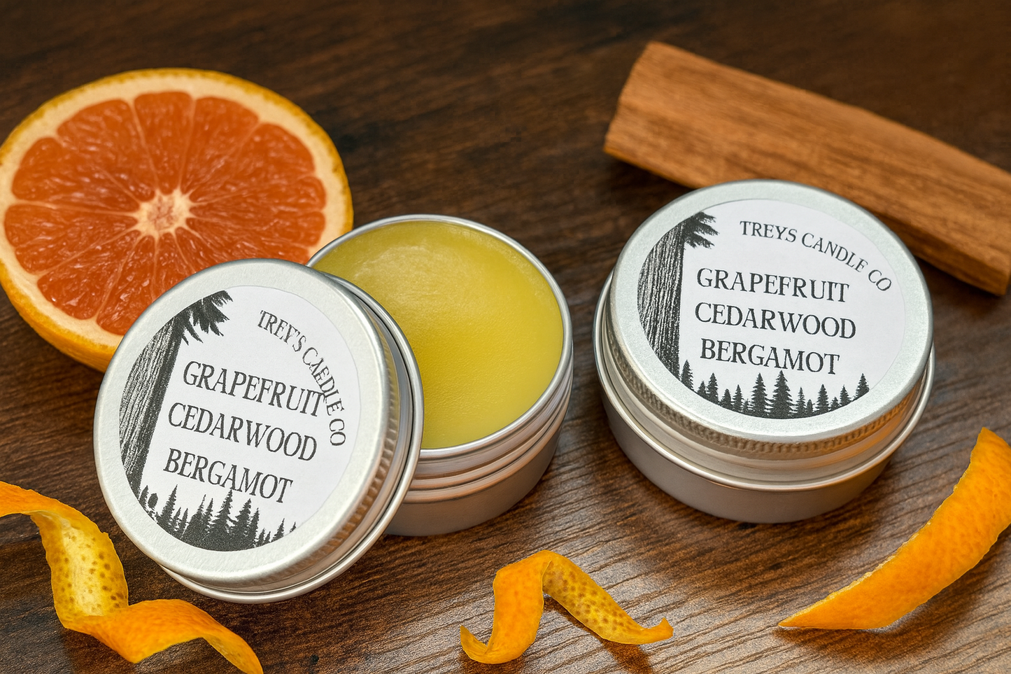 Solid Scent: Grapefruit, Cedarwood, and Bergamot