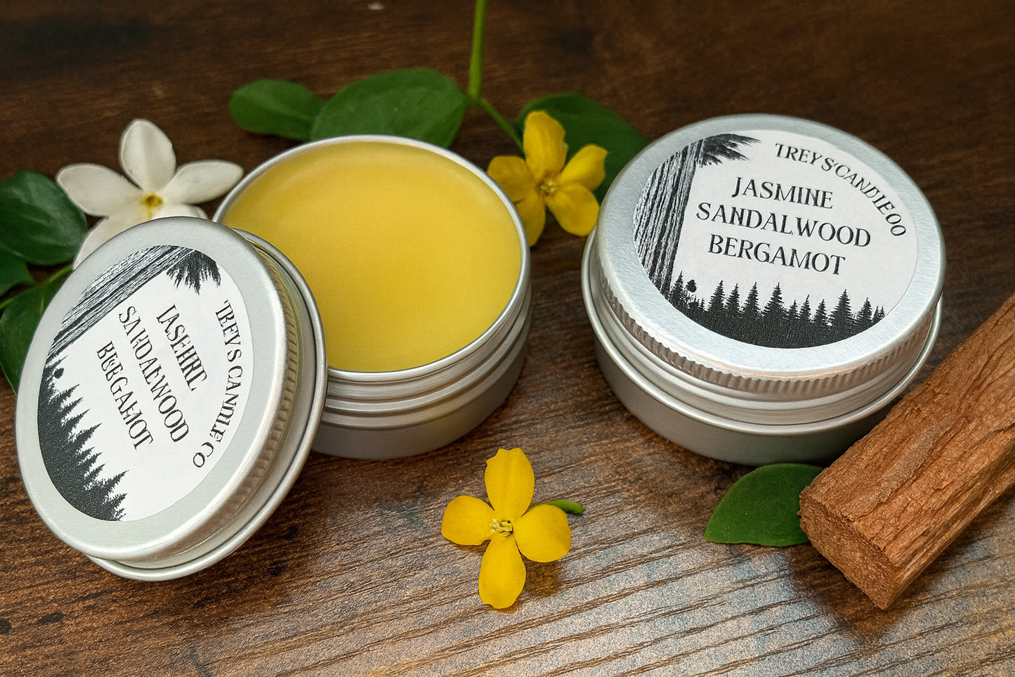 Solid Scent: Jasmine, Cedarwood, and Bergamot