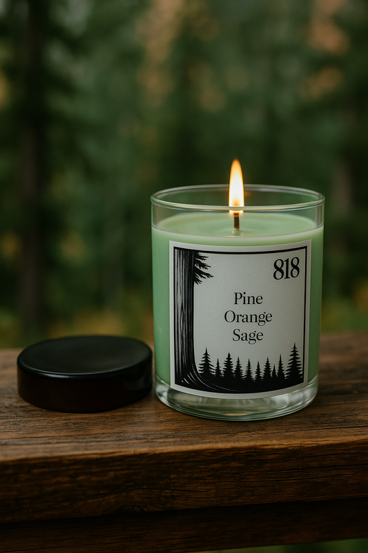 #818 – Pine · Orange · Sage