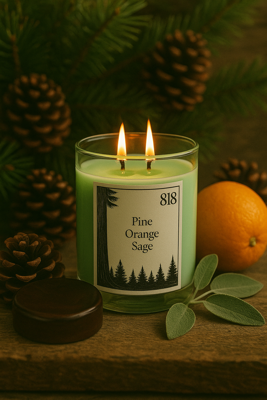 #818 – Pine · Orange · Sage